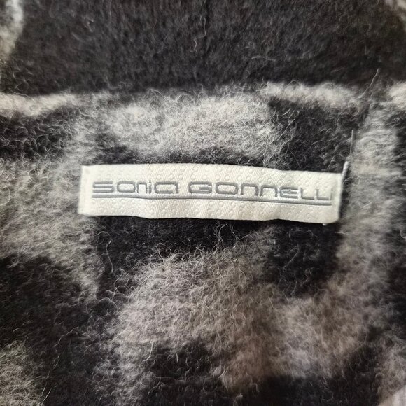 Italian Designer Felted Wool Coat by Sonia Gonnelli XS Dark Academia Avant Garde - Picture 5 of 9